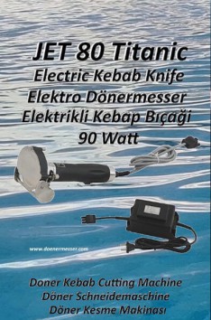 The JET 80 Titanic doner knife, impresses with its powerful performance and compact design. Ideal for mobile food vendors or smaller kitchens, it delivers clean and precise cuts for up to 70 kg of meat per day. Easy to use, easy to clean, and CE-certified