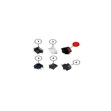 Ersatzteil Döner Messer für JET 80 Naomi – Artikel-Nr. NAO-039-038 Wippschalter, Ein-Aus, rot, beleuchtet