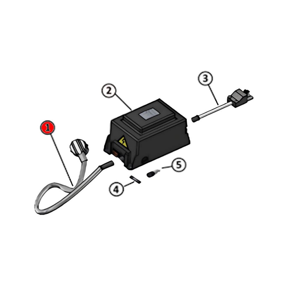 Kabel mit Stecker 1 m – JET 120 Herkules Kabel mit Stecker, Länge 1 Meter, für Dönermesser JET 120 Herkules – Ersatzteil zur Reparatur