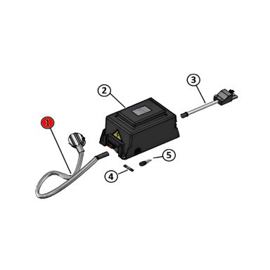 Ersatzteil Döner Messer für JET 80 Naomi – Artikel-Nr. NAO-041-040 Kabel mit Stecker Länge: 1 Meter