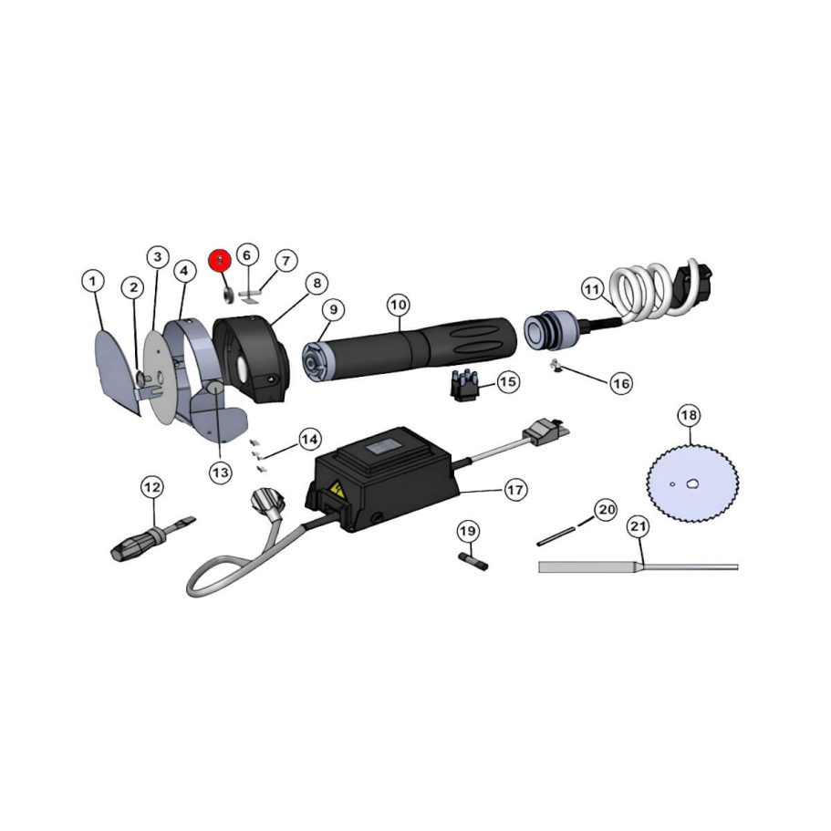 STA-049-005 Rändel Mutter M4 Rändel Mutter M4 für Jet 90 Star – Ersatzteil für Kebab-Messer