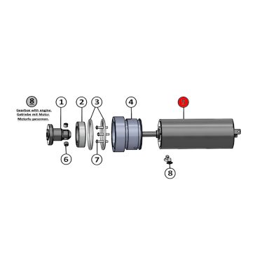 Ersatzteil Döner Messer für JET 80 Naomi – Artikel-Nr. NAO-025-024 Motor 18 Volt 90 Watt