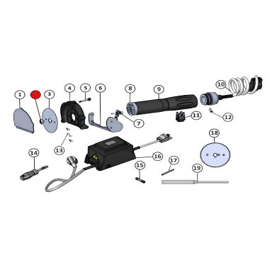Ersatzteil Döner Messer für JET 80 Naomi – Artikel-Nr. NAO-002-002 Flachkopfschrauben m. Schlitz, Kopf Ø 15 mm M5
