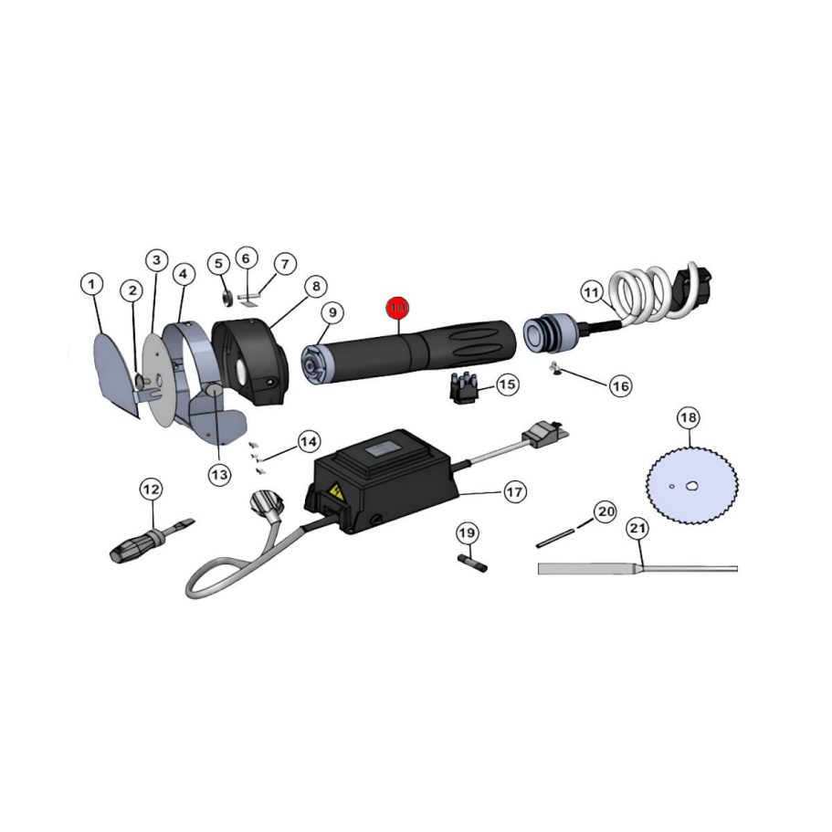 STA-010-010 Gerader Griff Gerader Griff für Jet 90 Star – Ersatzteil für Kebab-Messer