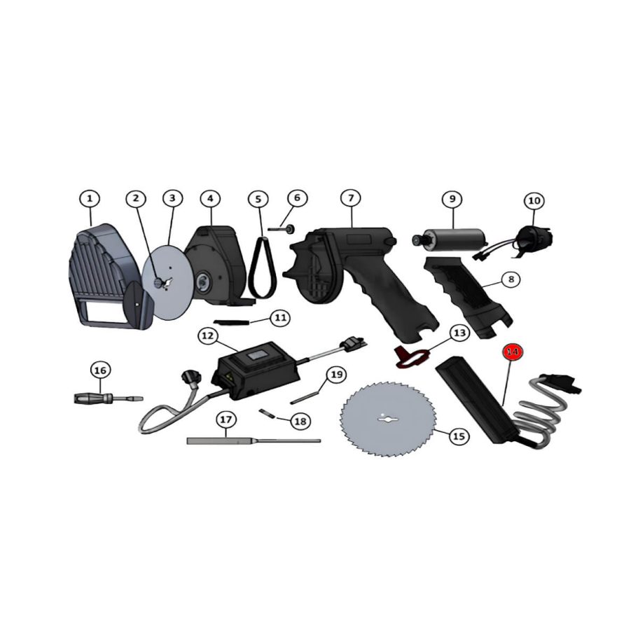 DIA-109-014 Anschlusskabel. Satz Anschlusskabel. Satz - Ersatzteil für Dönermesser JET Serie