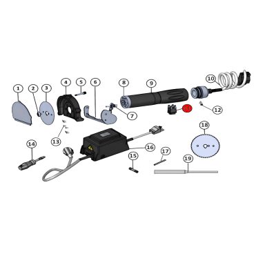 Ersatzteil Döner Messer für JET 80 Naomi – Artikel-Nr. NAO-012-011 Wippschalter, Ein-Aus, rot, beleuchtet