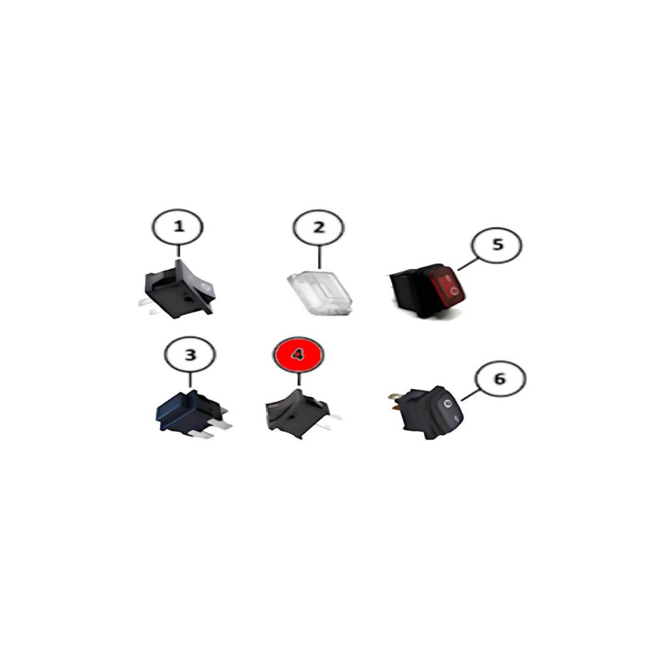 Druckschalter Ein-Aus-Ein, schwarz – JET 120 Herkules Schwarzer Druckschalter Ein-Aus-Ein für Dönermesser JET 120 Herkules – Ersatzteil zur Reparatur