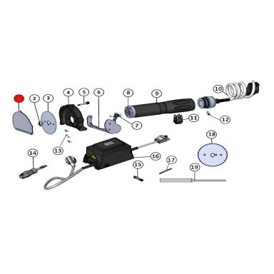 Ersatzteil Döner Messer für JET 80 Naomi – Artikel-Nr. NAO-001-001Deckel für Messergehäuse Ø 80mm