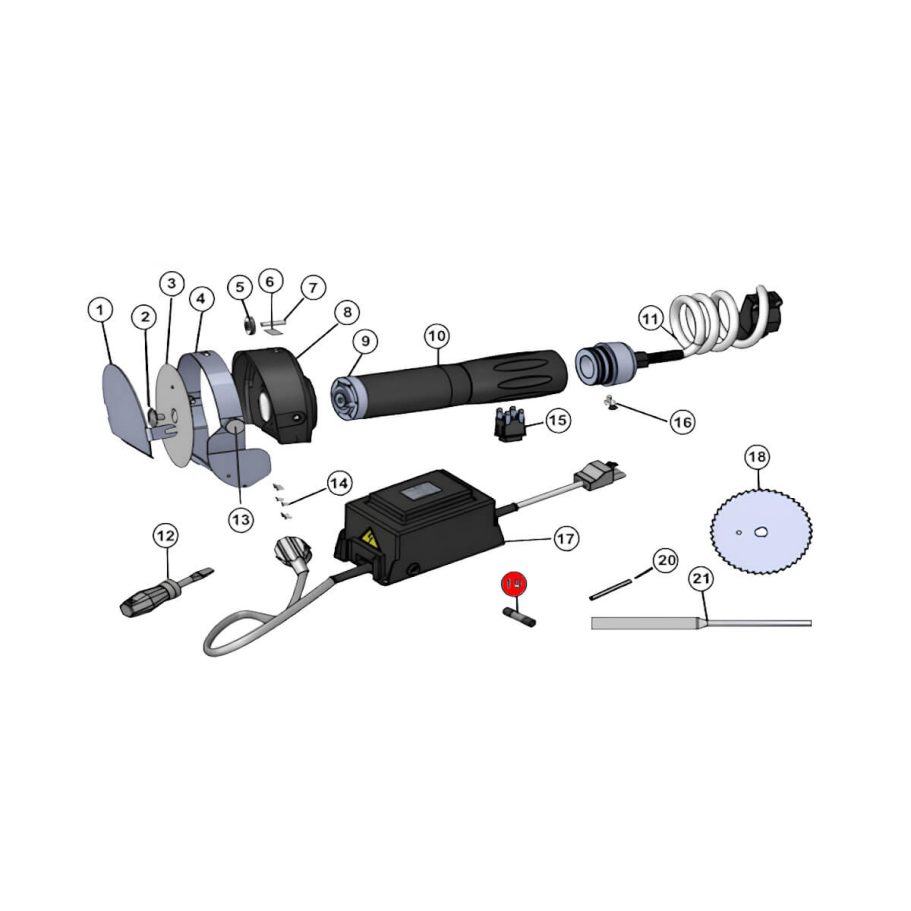 STA-016-019 Glasrohrsicherung 5*20mm (6,3A) Glasrohrsicherung 5*20mm (6,3A) für Jet 90 Star – Ersatzteil für Kebab-Messer