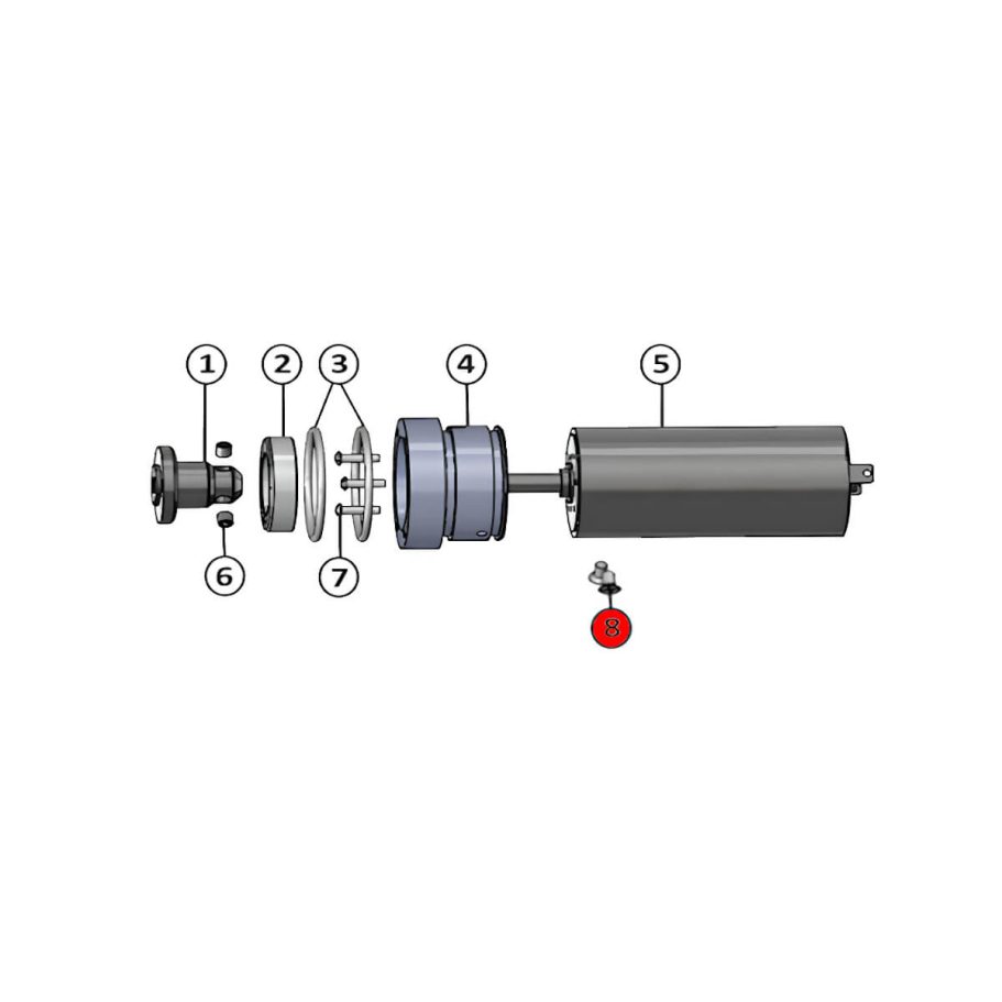 KIN-029-029 Schraube M4 Schraube M4 für Jet 90 King – Ersatzteil für Kebab-Messer