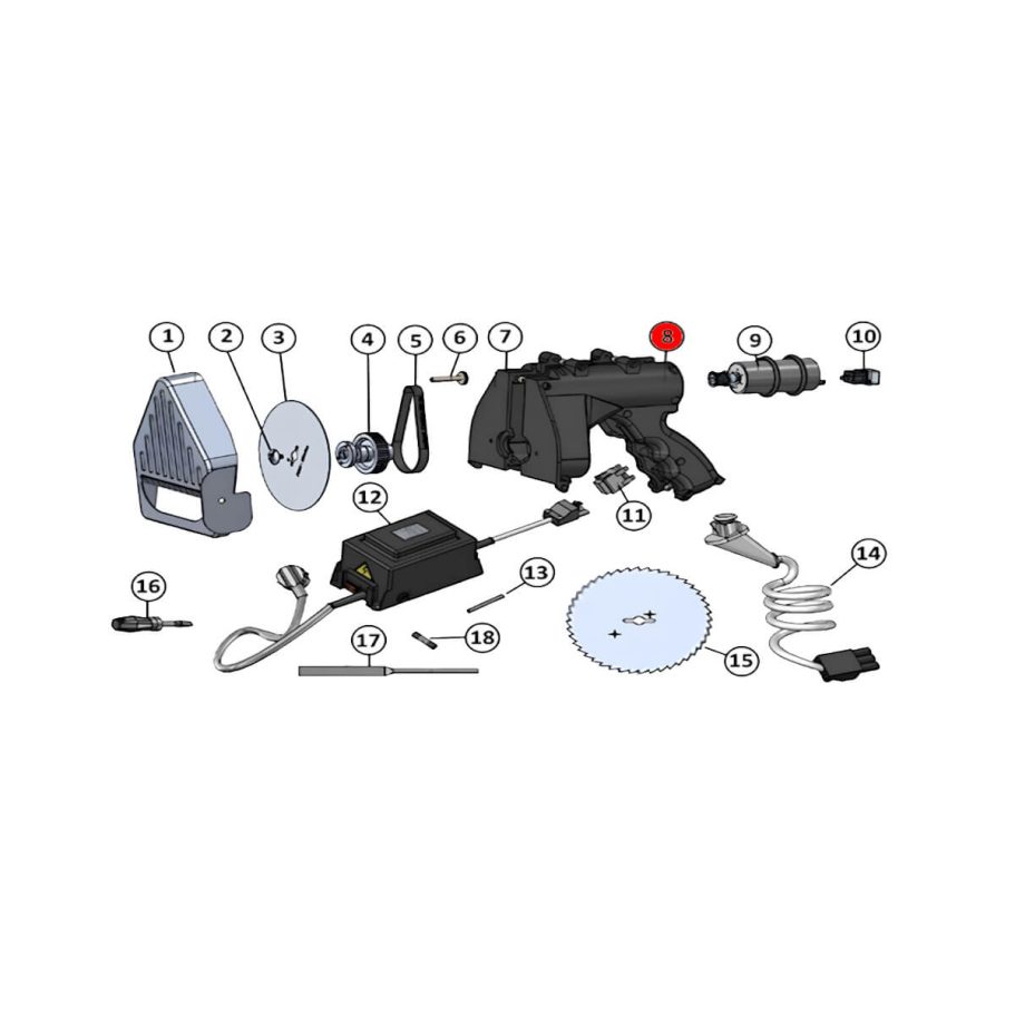 Linkes Gehäuse – JET 120 Herkules Linkes Gehäuse für Dönermesser JET 120 Herkules – Ersatzteil zur Reparatur